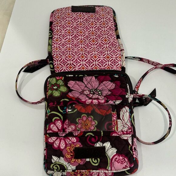 Vera Bradley Handbag Women's Floral Pink Crossbody Retired Mod Mini Hipster - Picture 5 of 12